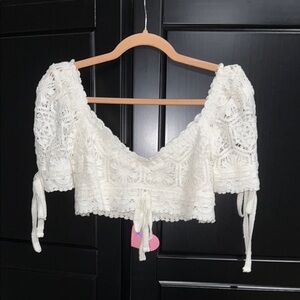 NWT Sugar Thrillz crochet crop top